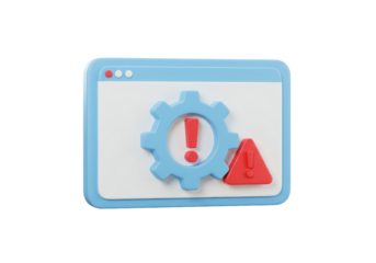 Isolated Browser Window Showing a System Error or Maintenance Warning