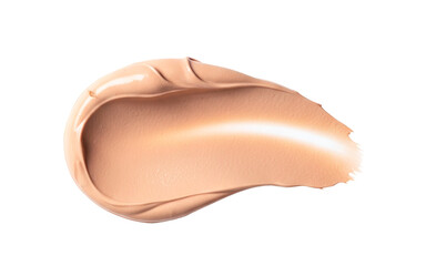 Nude cosmetic foundation swatch or smear
