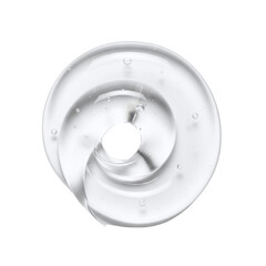 Clear cosmetic gel or serum swirl texture