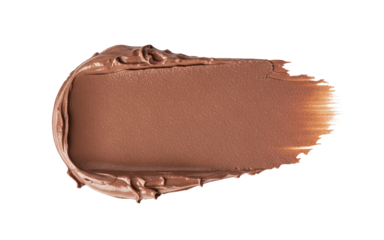 Brown cosmetic clay mask or foundation swatch