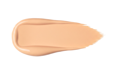 Light beige liquid foundation smear