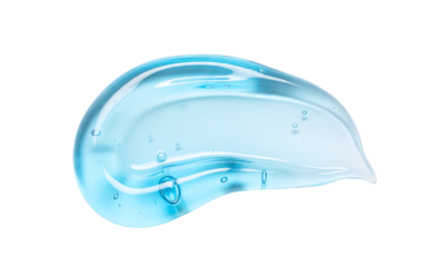 Light blue transparent gel smear