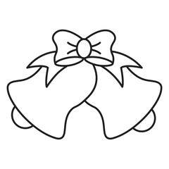 christmas bell vector icon