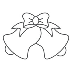 christmas bell vector icon