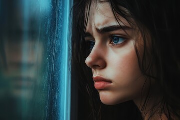 Heartfelt Tears: A Teenage Girl's Emotional Struggle at Home