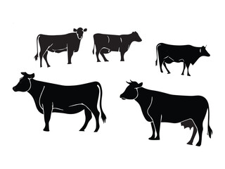 cow silhouette collection