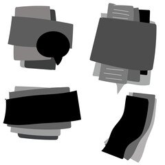 black and white usb flash drive . speech bubble 