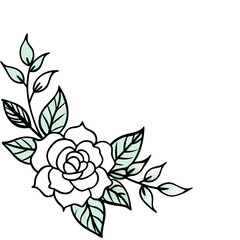 vector rose flower