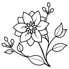 black and white flower