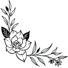 black and white flowers