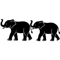 elephant silhouette vector