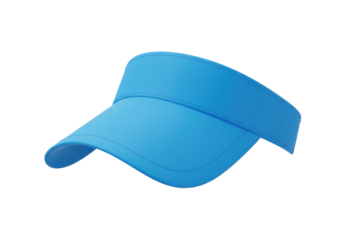 Isolated Stylish Blue Sun Visor Cap for Sports and Outdoor Activities