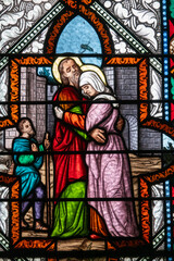 Fototapeta premium Anne and Joachim meet at Jerusalem's golden gate