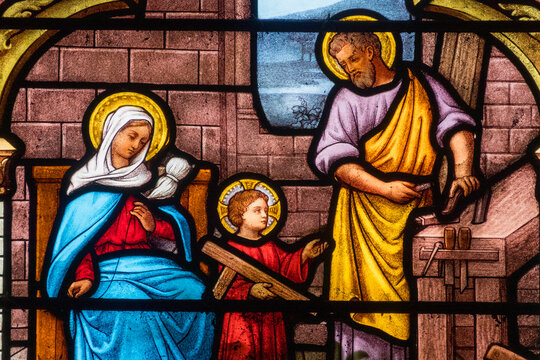 Holy family in the workshop of Joseph