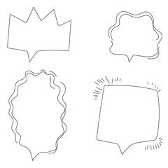 set of speech bubbles