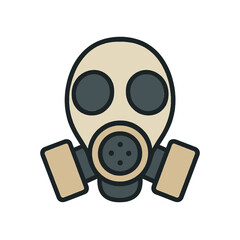 gas mask flat icon color vector on white background
Vector color flat icon on white background