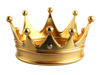 Detailed Golden Crown with Silver Accents on Background royal regal isolated on a transparent background