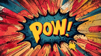 Dynamic Comic Book Pow Explosion Speech Bubble Design