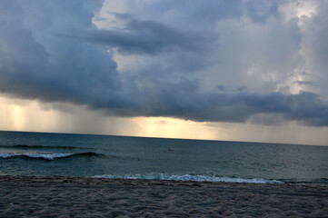 storm clouds over the sea
