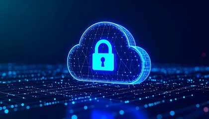 Digital cloud security concept