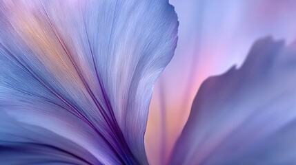 Close Up View Of Flower Petal With Soft Hues, Detailed Texture, Dreamy Aesthetics, High Resolution Digital Art For Backgrounds, Modern Design