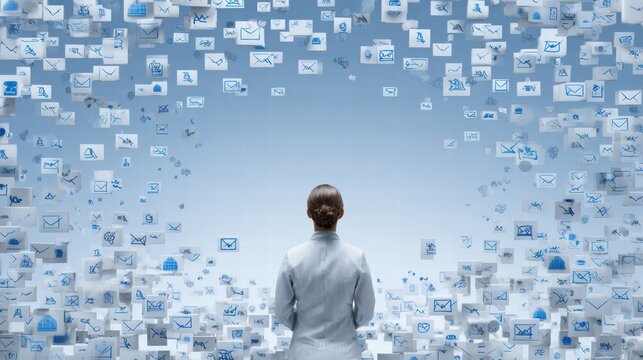 Abstract art metaphor of microstress patterns in invisible everyday flow