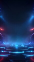 Stunning photo of futuristic esport background for gaming live streaming. Esport game tournament competition neon banner.