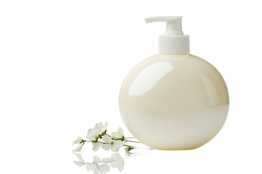 Professional shampoo isolated on transparent background