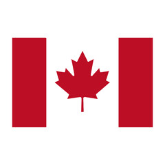 Clean vector design of the Canadian flag with modern flat style. Minimal Canada flag illustration in professional vector graphic format