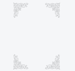 Baroque vintage border frame. Line art frame.