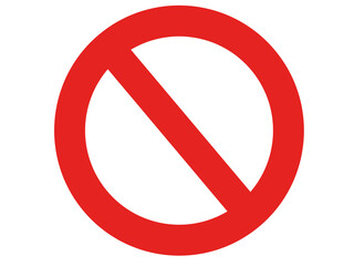 no entry sign on white 