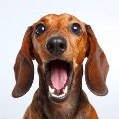 Excited dog portrait