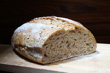 Rustic still life. Artisan bread for brazilian breakfast.