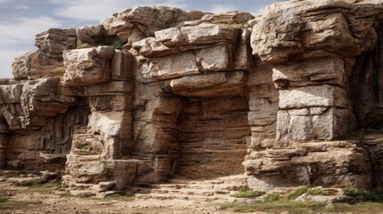 Ancient stone archway ruins