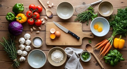 Rustic Organic Kitchen Flatlay