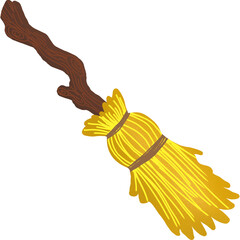 Witch broom for Halloween party 