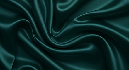 Dark Teal Silk Fabric Texture