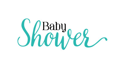 Card template with a multi-colored inscription. Vector illustration for gender reveal party