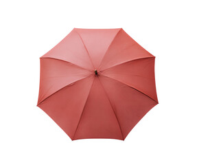 Red umbrella is open on a transparent background
