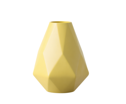 Yellow vase with a triangular shape - Powered by Adobe