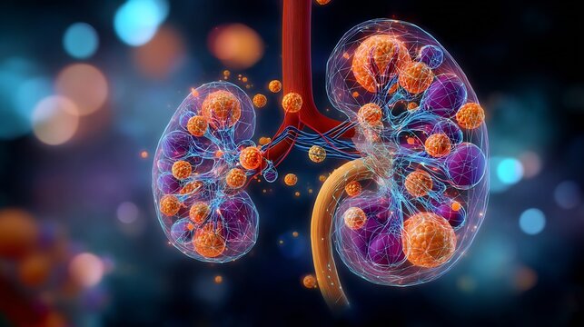 Addisons disease adrenal gland disorder visualization endocrine disease illustration clean medical diagram