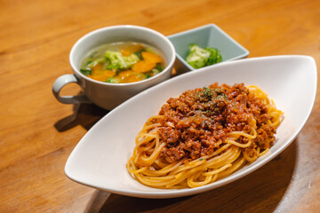 Dinner pasta / ミートソーススパゲッティ