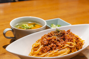 Dinner pasta / ミートソーススパゲッティ