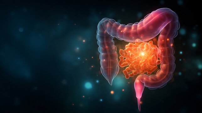 Appendicitis disorder illustration inflamed appendix disease visualization clean medical diagram