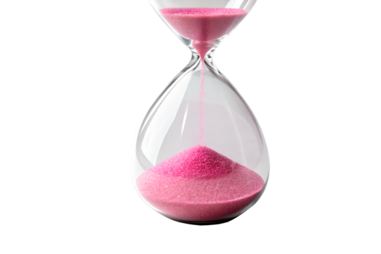 Pink Hourglass Time Passing, Measurement of Time, Sand Timer, Deadline, Sandglass