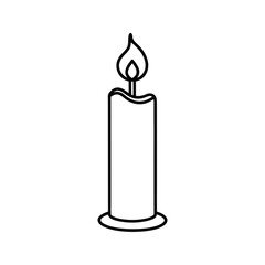 Minimalist Christmas Candle Vector Design for Holiday Projects