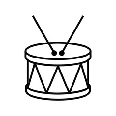 Christmas Drum Line Art Silhouette Vector Illustration