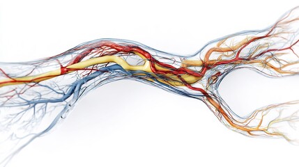 Kawasaki disease vascular inflammation visualization pediatric disorder illustration clean white background