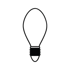 Christmas Light Bulb Silhouette Vector Illustration