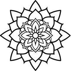 Elegant Mystic Lotus Mandala Illustration